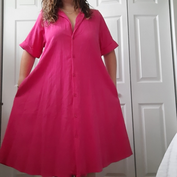 🥂HOST PICK🥂 Vintage Cotton Midi Dress Size M/L - Picture 5 of 7